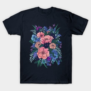 Wild Flowers (on Blue) T-Shirt